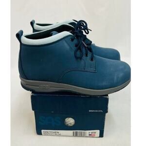 NWB! SAS Gretchen Navy/Light Blue 7‎ WW - Double Wide (D)